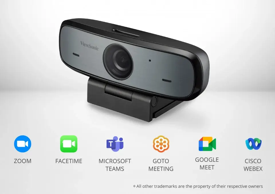 quelques applications compatible caméra (Microsoft Teams, Zoom, Google Meet, FaceTime (Mac) et Twitch)