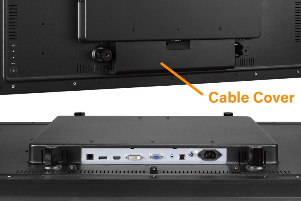 connectivité polyvalente avec couvercle de protection des câbles