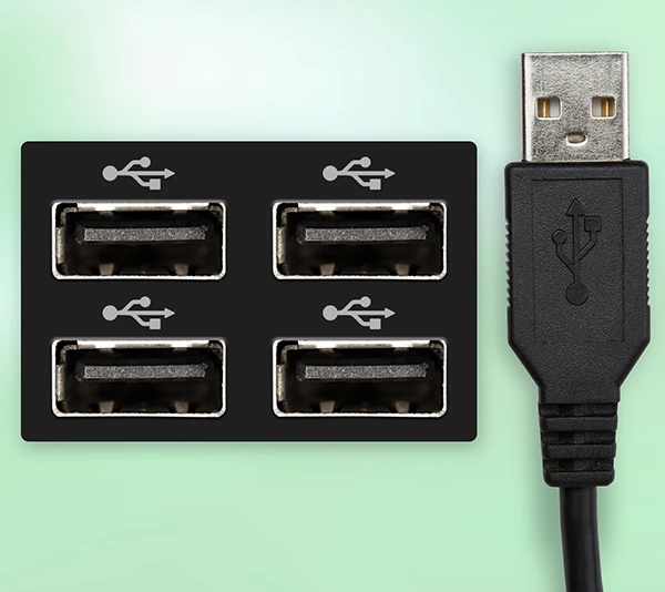 4 ports USB